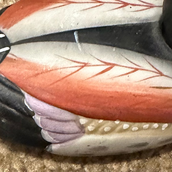 Vintage Ceramic Duck Lint Remover Brush Mallard Figurine Decoy 5" x 3 1/4" - Picture 7 of 7